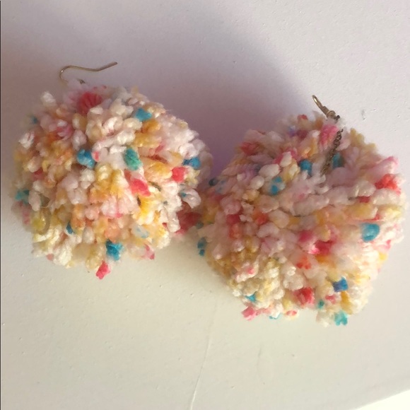 Riff Raff confetti Pom Pom earrings - Picture 2 of 2